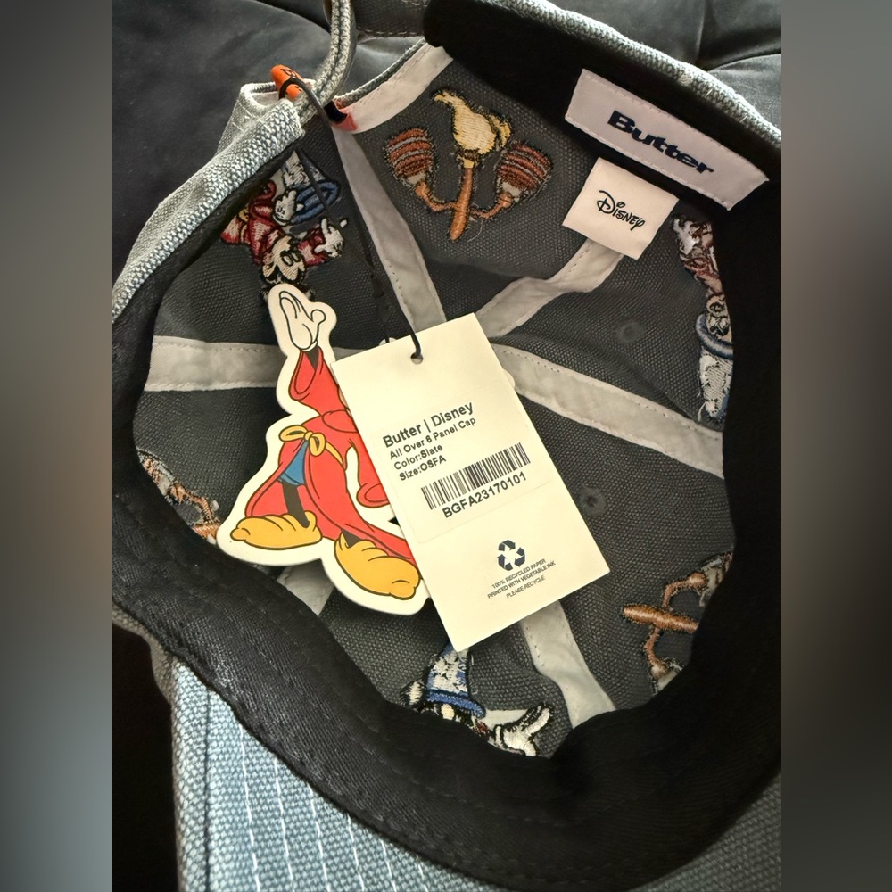 Butter Disney All over 6 panel Cap, brand new with tag, color Slate. - Picture 7 of 7